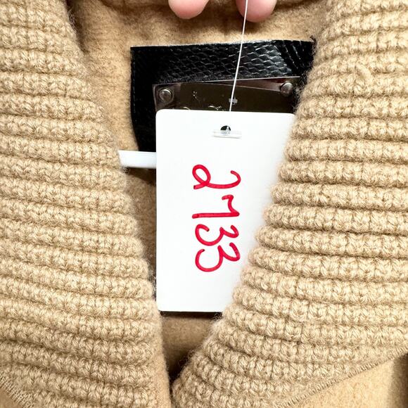 Mackage Jacket Women Size Small Camel Brown Spread Collar Button Down Wool Coat - Picture 4 of 12